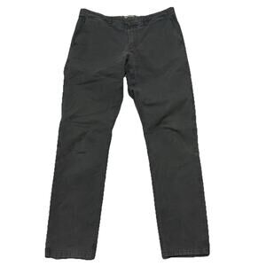 Rodd & Gunn Straight Fit Trouser Pants Mens Sz 34L (34x30) Black Textured